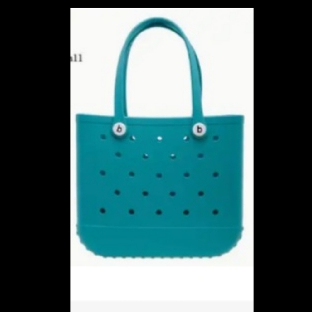 Medium Lake Blue Eva Rubber Beach Bag Waterproof Tote Bag